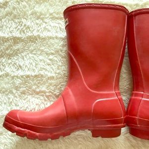 Short Red Hunter Boots